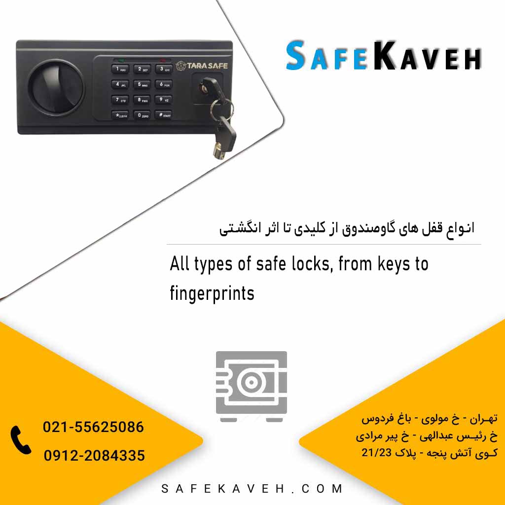 انواع قفل های گاوصندوق از کلیدی تا اثر انگشتی